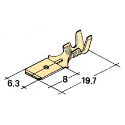 Connector 6.3 mm 1-2.5 mm pin