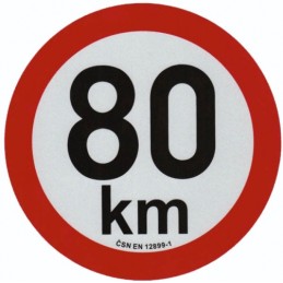 Sticker REFLECTIVE speed 80...