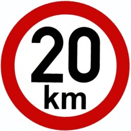 Sticker speed of 20 km