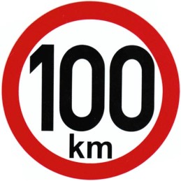 sticker speed 100 km...