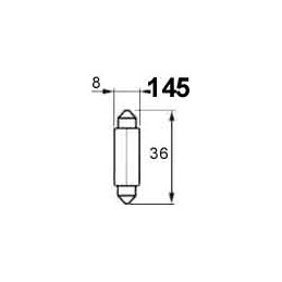 Bulb 24V 3W SV7 8x36mm