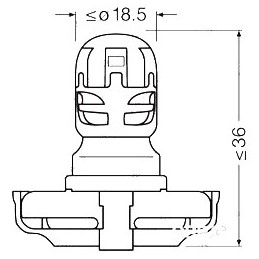 LED 12V PG20-1 PS19W OSRAM Premium