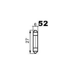 Bulb 24V 3W SV6 6x25mm