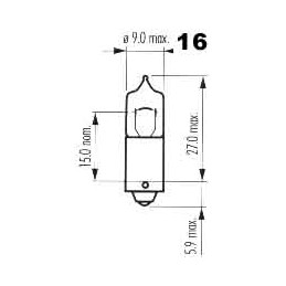 BA 9s bulb 24V 5W halogen