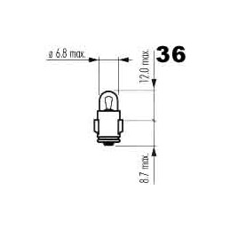 Bulb 12V 1.2W BA7s 7x21mm