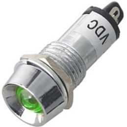 12V LED green to 12mm hole