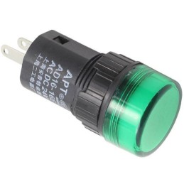 24V LED 19mm, green