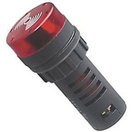 12V LED 29mm, red with buzzer