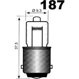 Bulb 12V 20W halogen BA15s