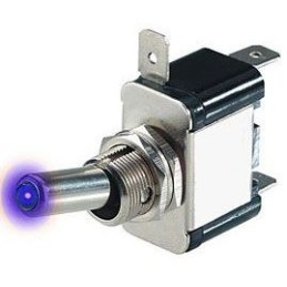 ON-OFF lever switch 12V/20A blue