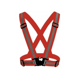 red reflective harness