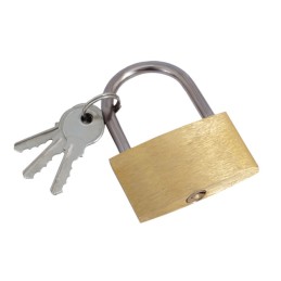 Brass padlock 50 mm 3x key