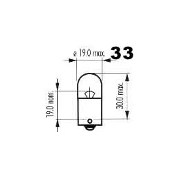 bulb 12V 5W BA15s orange