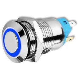 OFF-ON switch 12mm blue 12-24V