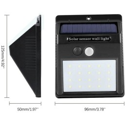 Solar light LED-20x with PIR sensor wall