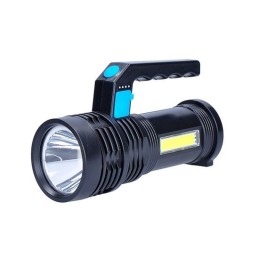 Rechargeable LED flashlight with side light, 150+100lm