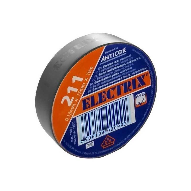 insulating PVC tape 15x10 gray