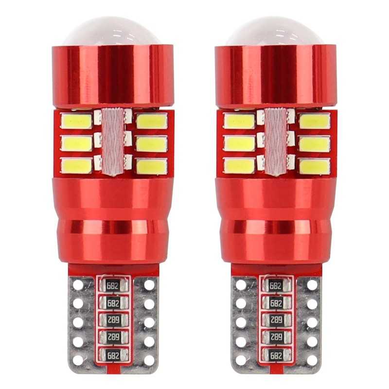 2pcs LED 12V/24V 5W W2.1x9.5d clear CANBUS