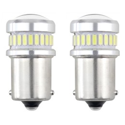 2pcs LED 12V/24V 10W BA15s clear CANBUS