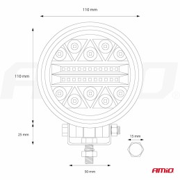 Headlight LED working 26LED COMBO 9-36V