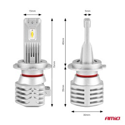 2 pcs LED bulb H7 12V-24V 4400 lm