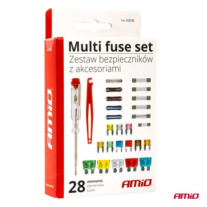 Car fuse set with tester and tweezers Car fuse set with tester and tweezers
