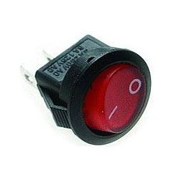 Rocker switch OFF-ON 1 pole 250V/3A red