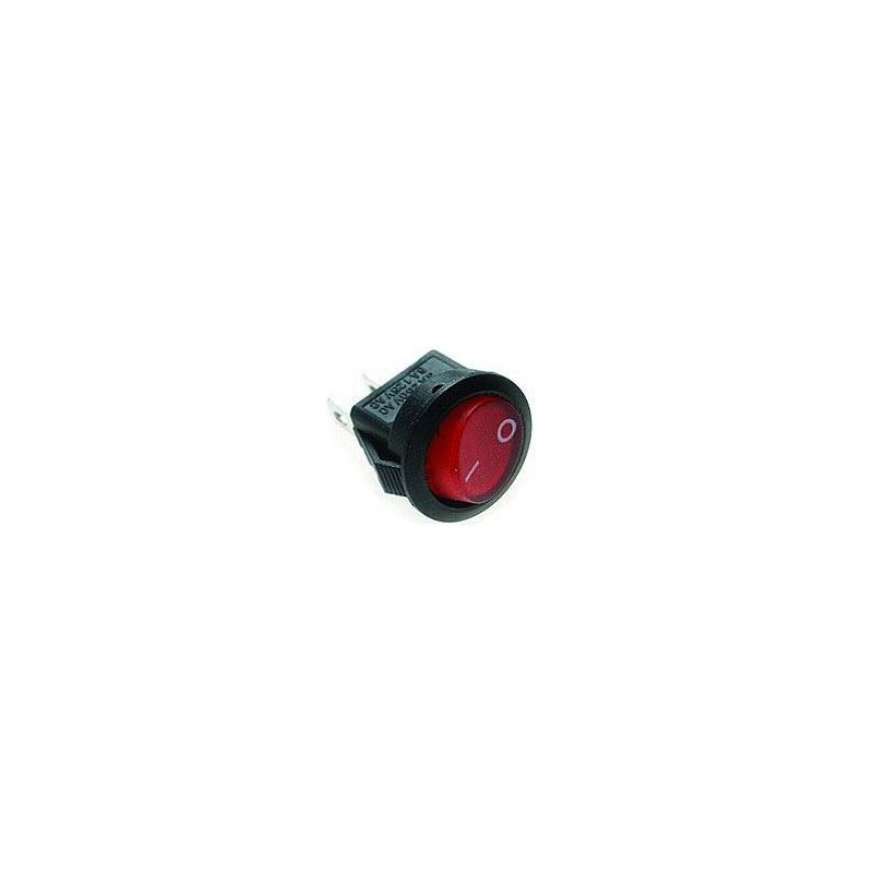 Rocker switch OFF-ON 1 pole 250V/3A red