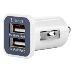 CL nabíječka 2xUSB bílá