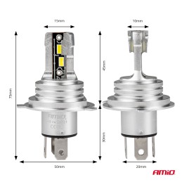 LED bulbs H4 1800 LM 2 pcs