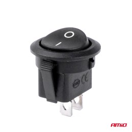 Switch round black 12V/24V 20A