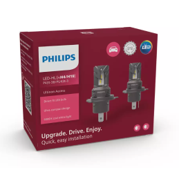 LED H4/H19 12V 20W P43t-38/PU43t-3 PHILIPS Ultinon Access 2500 2pcs