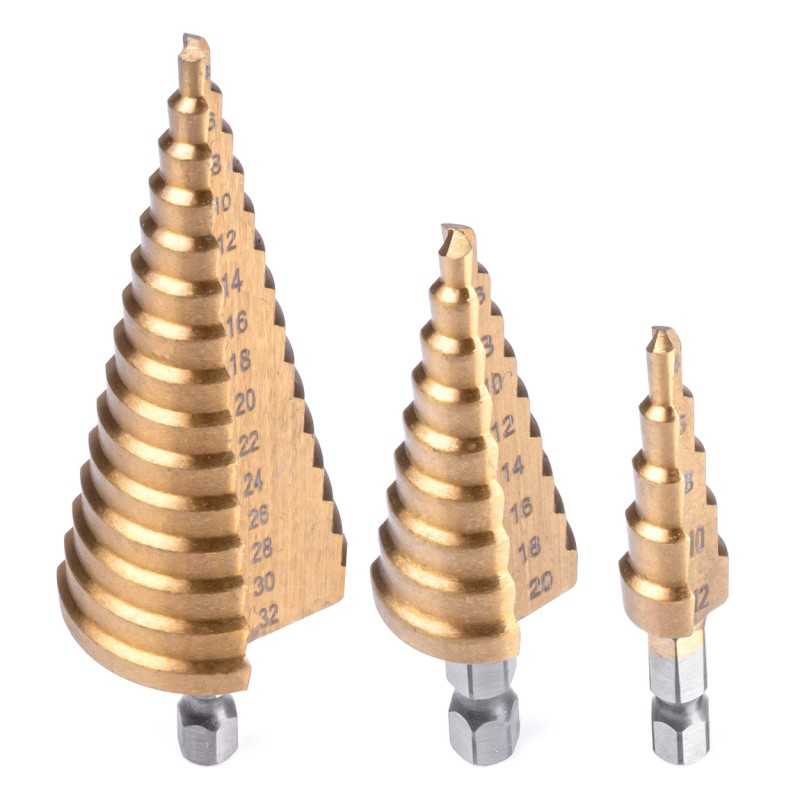 Step drills 3 pcs set Step drills 3 pcs set