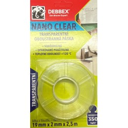 Transparent double-sided tape NANO CLEAR
