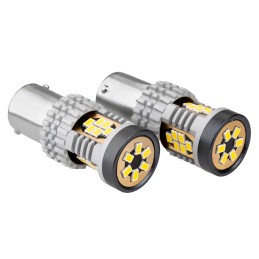 2pcs LED 12V/24V 21W BA15s clear CANBUS