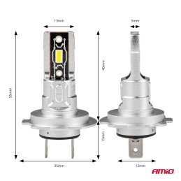 LED bulbs H7 1800 LM 2 pcs