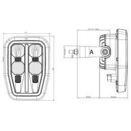 Headlight front LED W188DD/1336A right