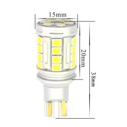 LED bulb 12V-24V 16W W2.1x9.5d clear W16W 2000lm