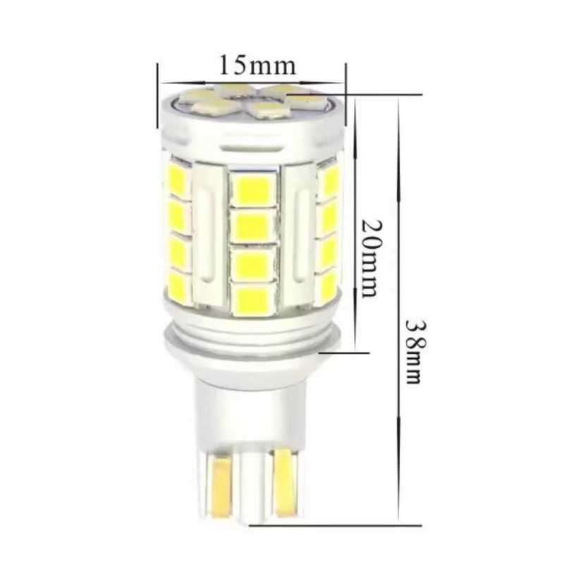 LED bulb 12V-24V 16W W2.1x9.5d clear W16W 2000lm