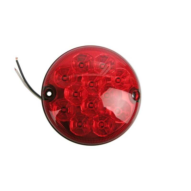 Rear fog light round, 95 mm, 12/24V red