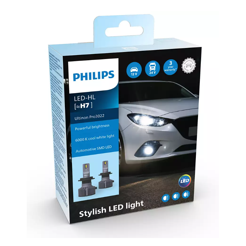 2pcs LED H7 Ultinon Pro3022 PHILIPS 12/24V