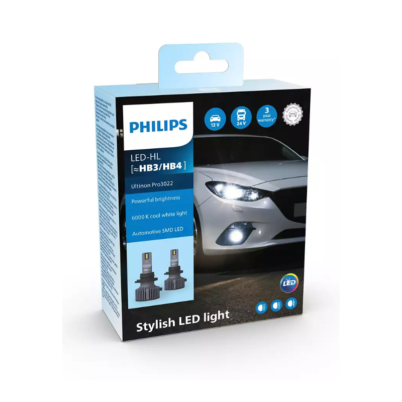 2 pcs LED HB3/HB4 Ultinon Pro3022 PHILIPS 12/24V