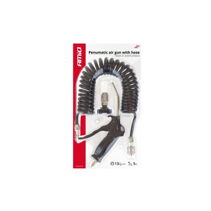 Pneumatic hose with gun and ends 13ATM