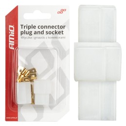 Set of covers and connectors 3xfemale + 3xpin