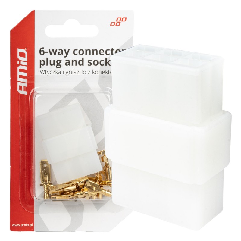 Set of covers and connectors 6xfemale + 6xpin Set of covers and connectors 6xfemale + 6xpin
