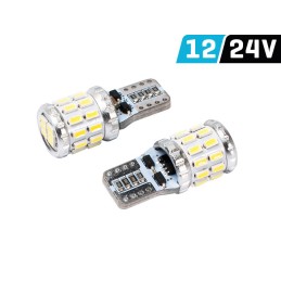 2pcs LED 12V/24V 5W W2.1x9.5d clear CANBUS
