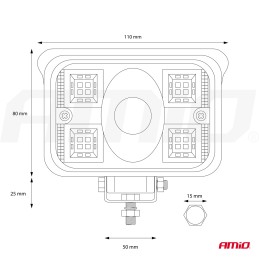 Headlight LED working 17LED COMBO 9-36V