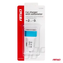 CL charger 2xUSB + battery voltage tester