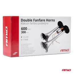 Fanfare air horn 2-tone 12-24V