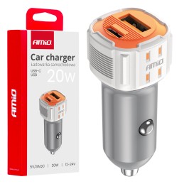 Car charger USB-A + USB-C...